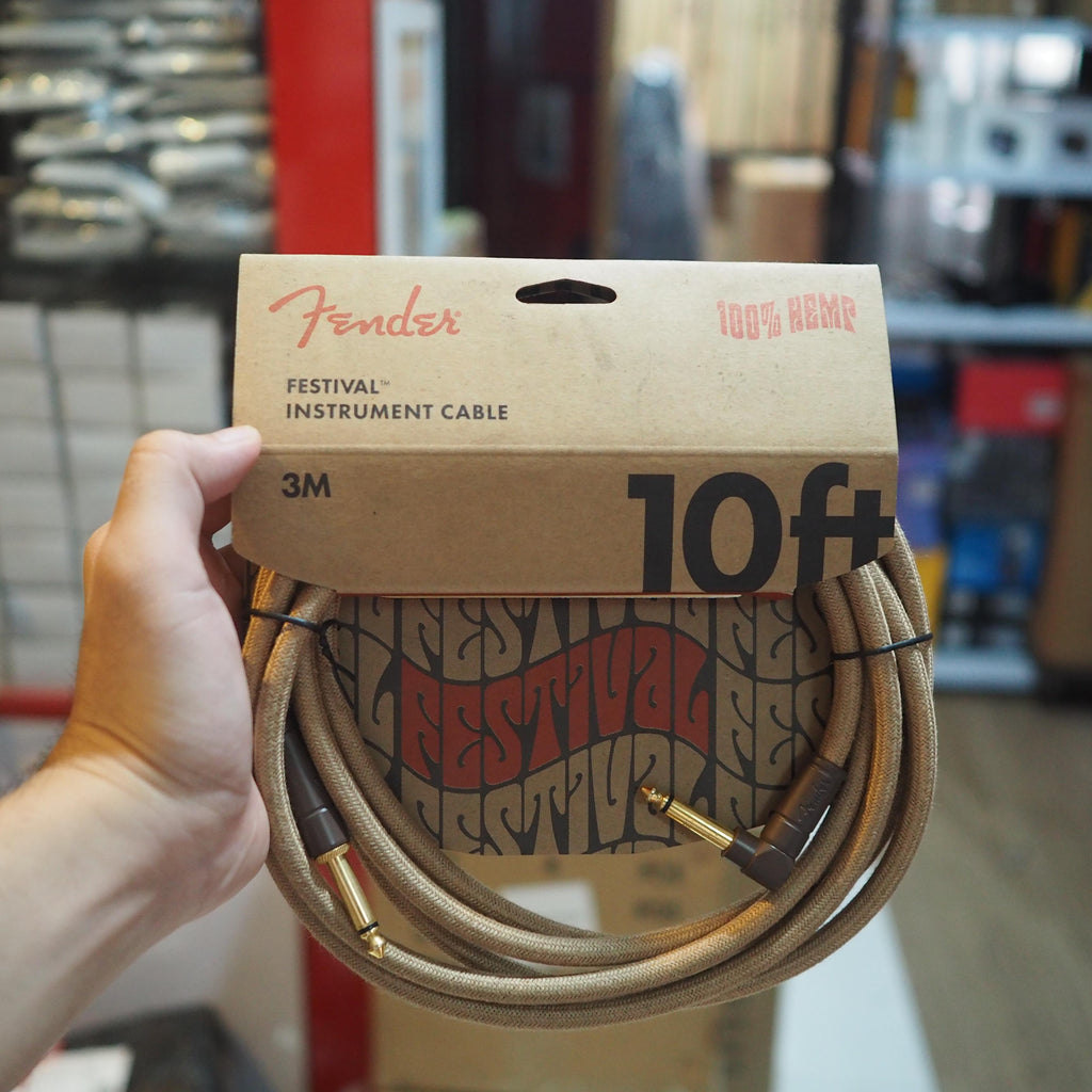 Fender Festival Hemp Angled Instrument Cable | Kabel Gitar Instrumen
