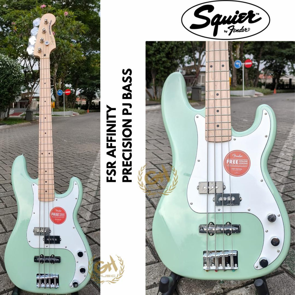 Squier FSR Affinity Precision PJ Bass Guitar, Maple FB - BASS ELEKTRIK