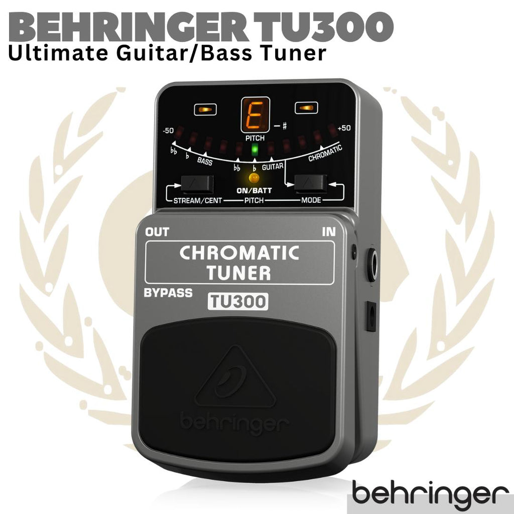 BEHRINGER TU300 Chromatic Guitar Bass Tuner Pedal | Gitar Stompbox