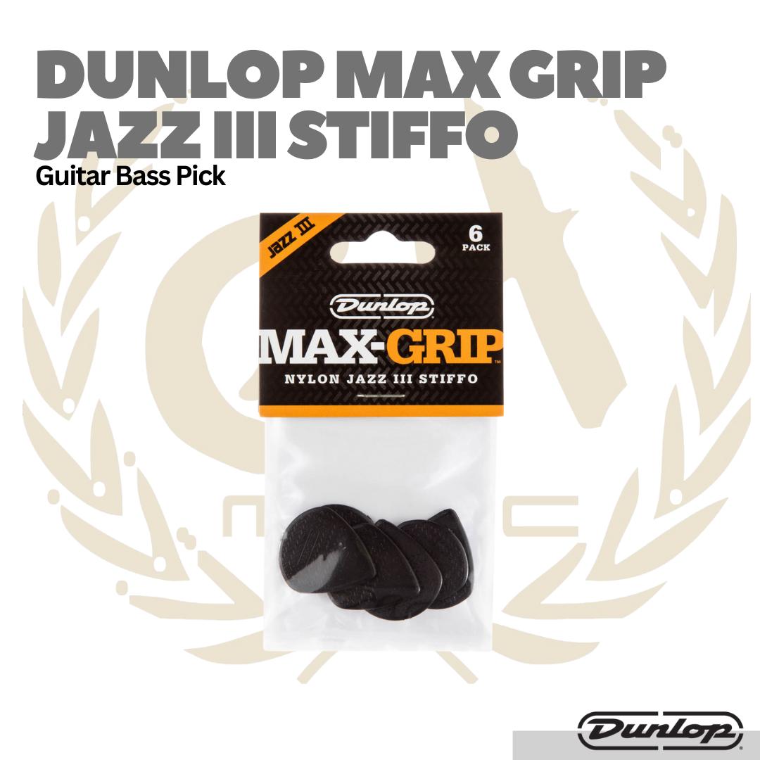 Dunlop Max Grip JAZZ III Stiffo Pick Isi 6 - Pick Gitar Bass