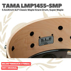 TAMA LMP1455-SMP 5.5x14inch SLP Classic Maple Snare Drum, Super Maple