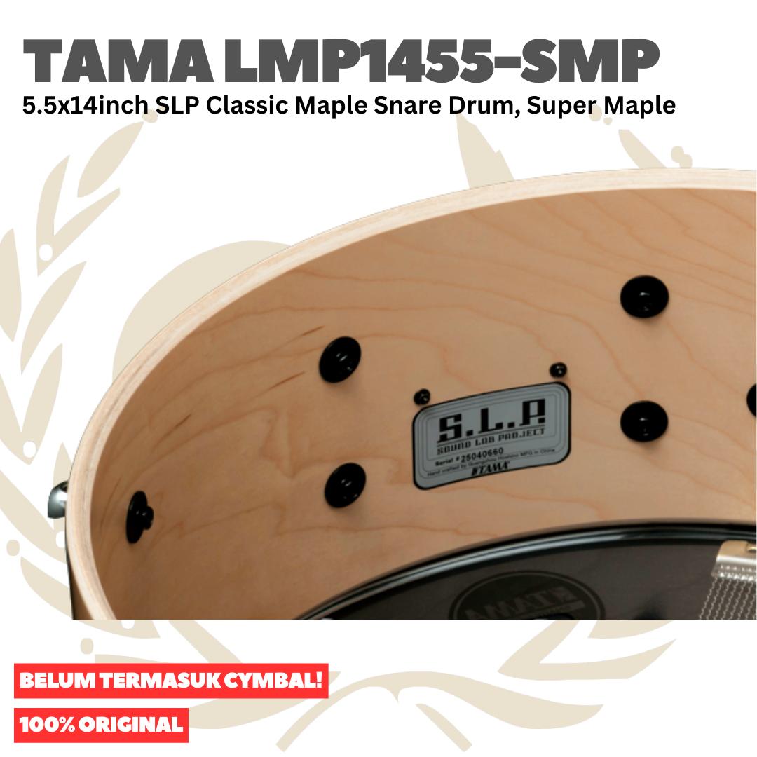 TAMA LMP1455-SMP 5.5x14inch SLP Classic Maple Snare Drum, Super Maple