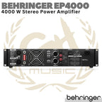 BEHRINGER EUROPOWER EP4000 4000 Watt Stereo Power Amplifier with ATR