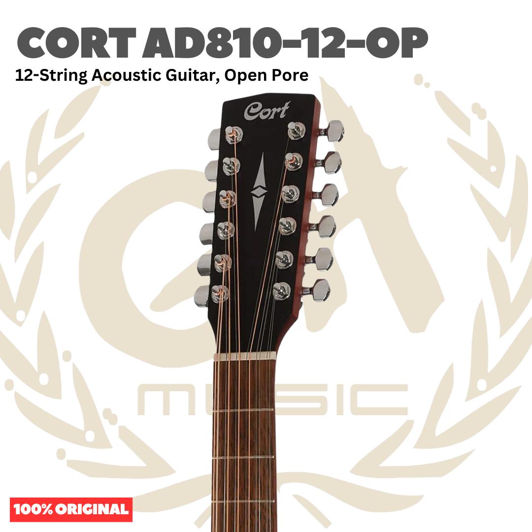 Cort AD810-12-OP Acoustic Guitar 12-String, Open Pore - Gtitar Akustik 12 Senar Original Asli