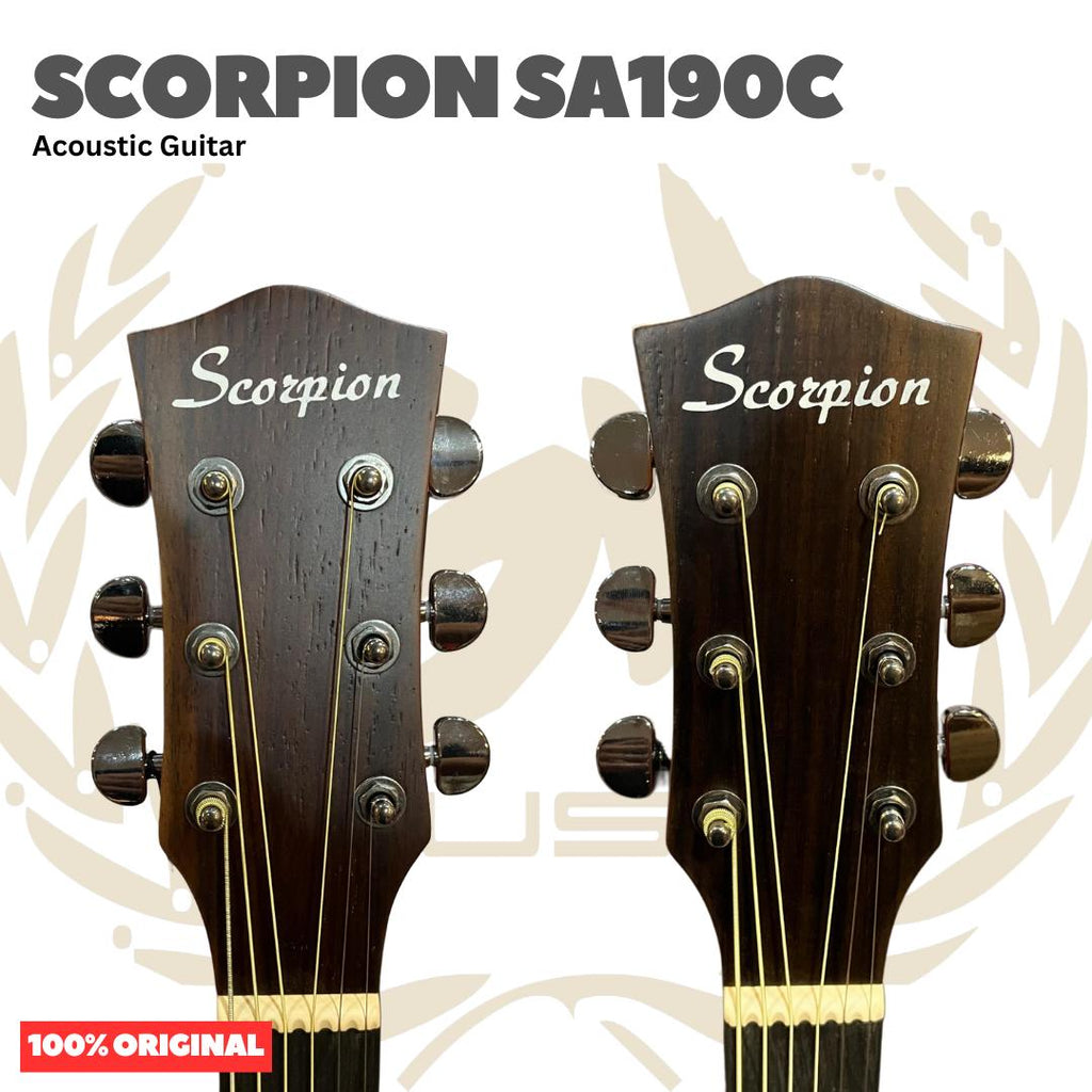 Scorpion SA190C Series Acoustic Guitar - SA 190 C Gitar Akustik Original Asli