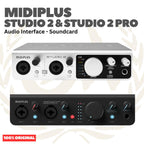 MIDIPLUS STUDIO 2 & STUDIO 2 PRO USB SOUNDCARD RECORDING MIC VOCAL ASMR PODCAST ZOOM AUDIO INTERFACE