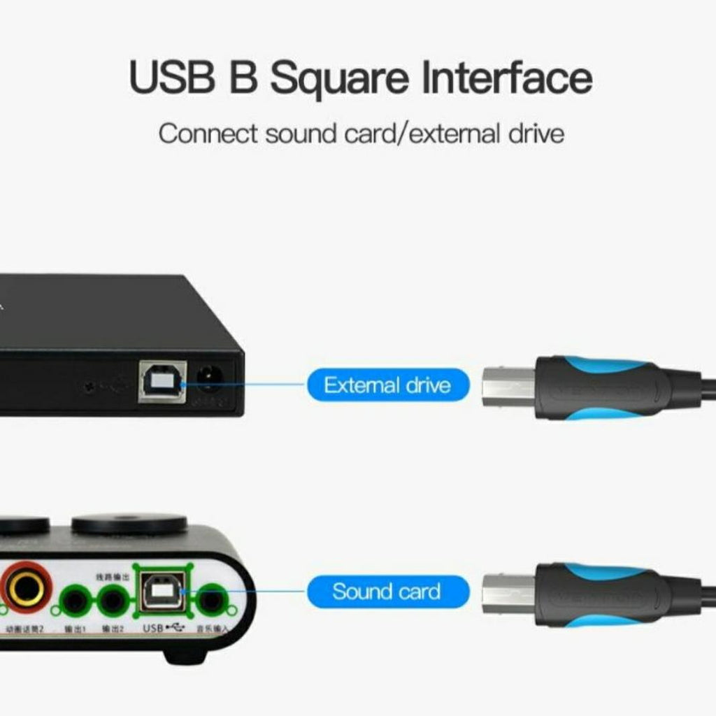 USB CABLE KABEL VENTION 1.5M FOR SOUNDCARD, MIXER, PRINTER ORIGINAL