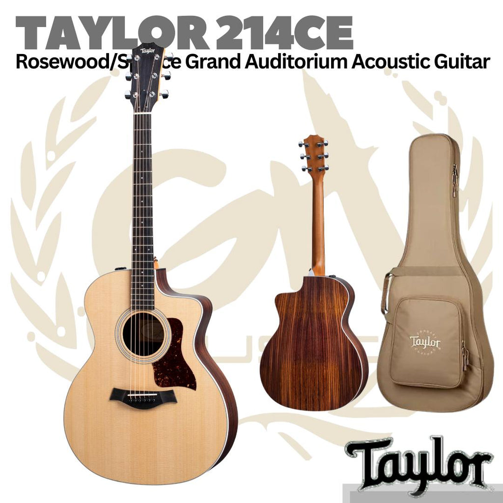 TAYLOR 214ce Rosewood/Spruce Grand Auditorium Acoustic Guitar | Gitar