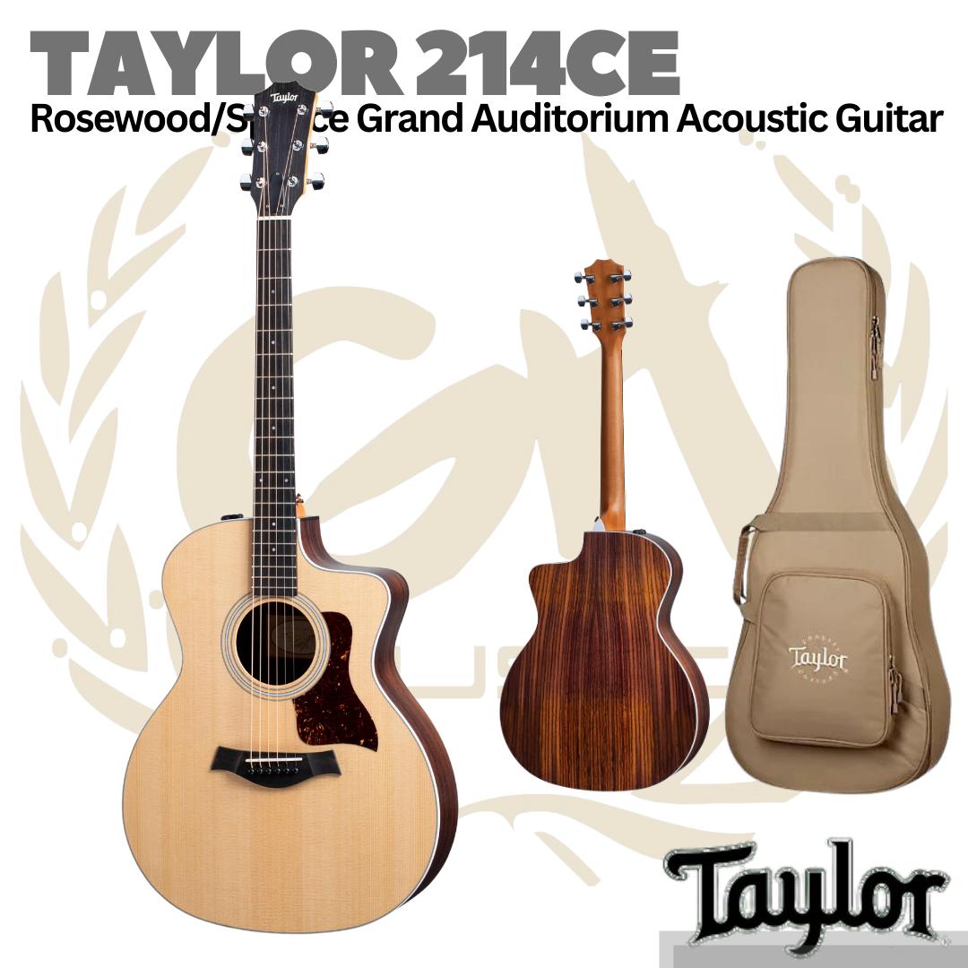 TAYLOR 214ce Rosewood/Spruce Grand Auditorium Acoustic Guitar | Gitar