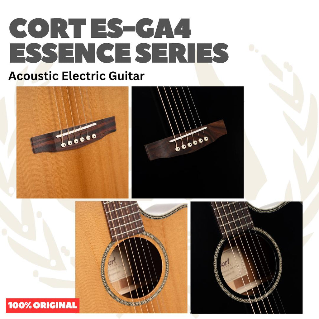 Cort ES-GA4 Essence Series Acoustic Electric Guitar - Gitar Akustik dengan Preamp