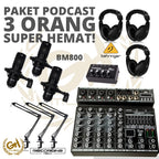 PAKET PODCAST 3 ORANG MURAH BERKUALITAS PM360 / BM800 + RT ELEGANT 6