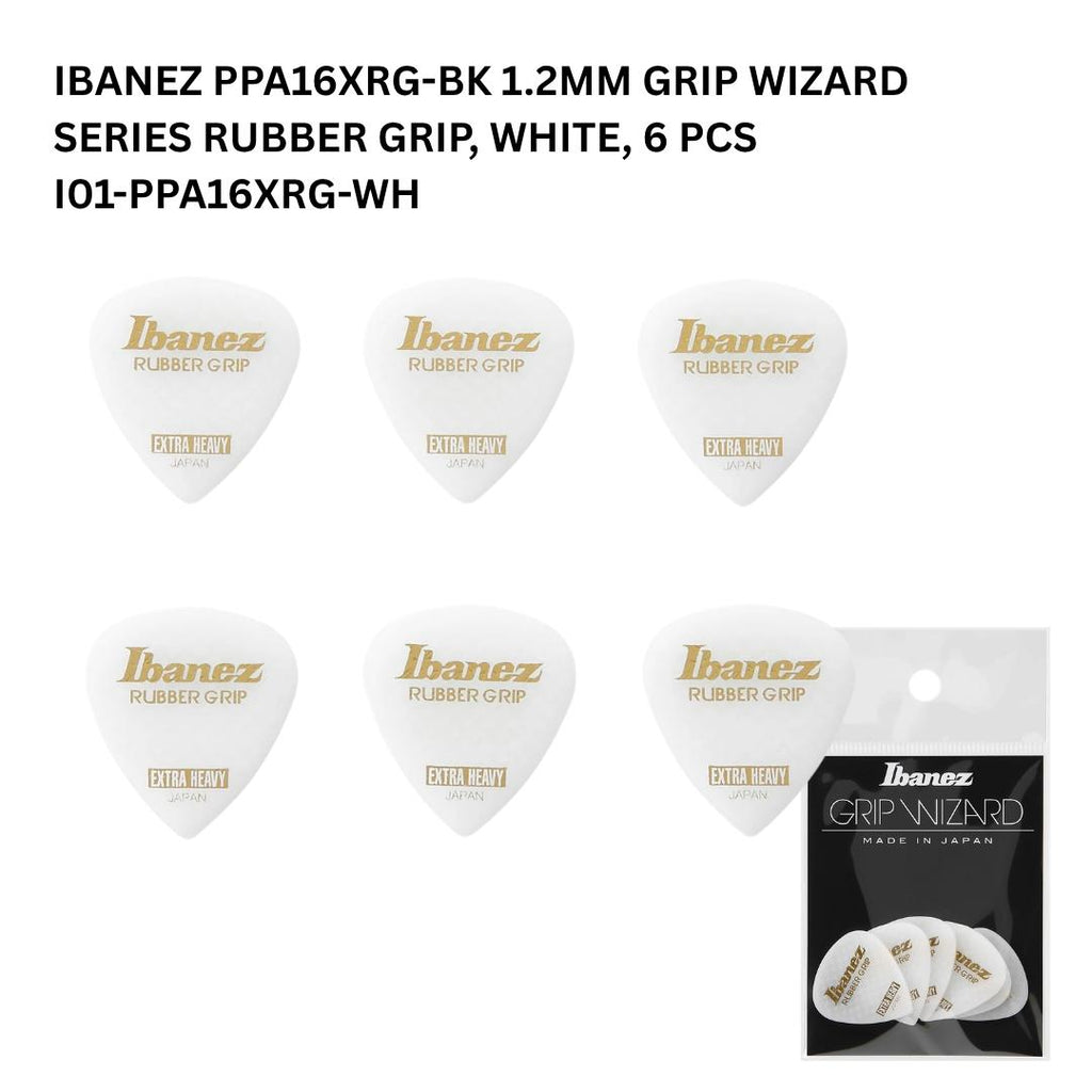 Ibanez PPA16XRG 1.2mm Grip Wizard Series Rubber Grip, 6 pcs Guitar Pick - Pik Gitar isi 6