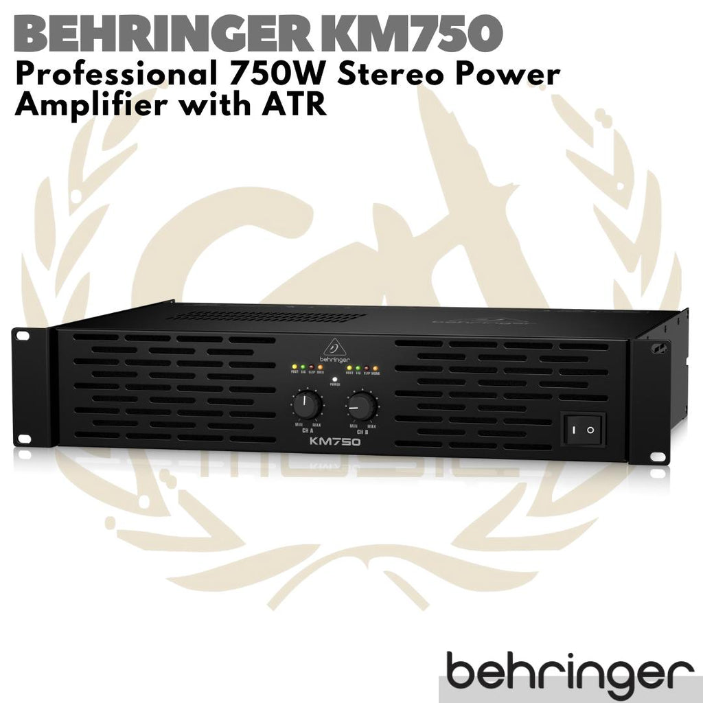 BEHRINGER KM750 Professional 750W Stereo Power Amplifier ATR | KM 750