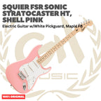 SQUIER FSR Sonic Stratocaster HT Electric Guitar - Gitar Listrik Elektrik Hardtail non Tremolo Original Asli