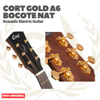 Cort GOLD A6 BOCOTE NAT Acoustic Electric w/Case - Gitar Akustik Elektrik