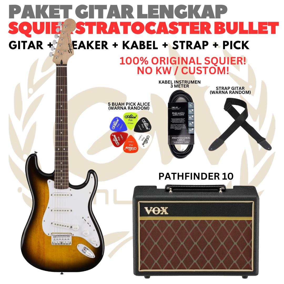 PAKET GITAR SQUIER STRATOCASTER BULLET Electric Gitar | GUITAR PACK