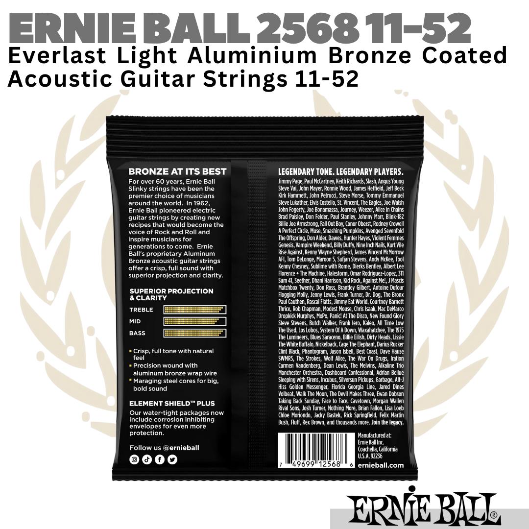 ERNIE BALL Everlast 2568 Aluminum Bronze Acoustic Guitar Strings 11-52