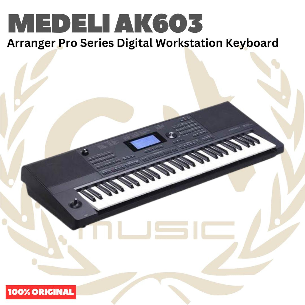 MEDELI AK603 61-Keys Arranger Pro Series Digital Workstation Keyboard Portable - AK-603 Keyboard Original Asli