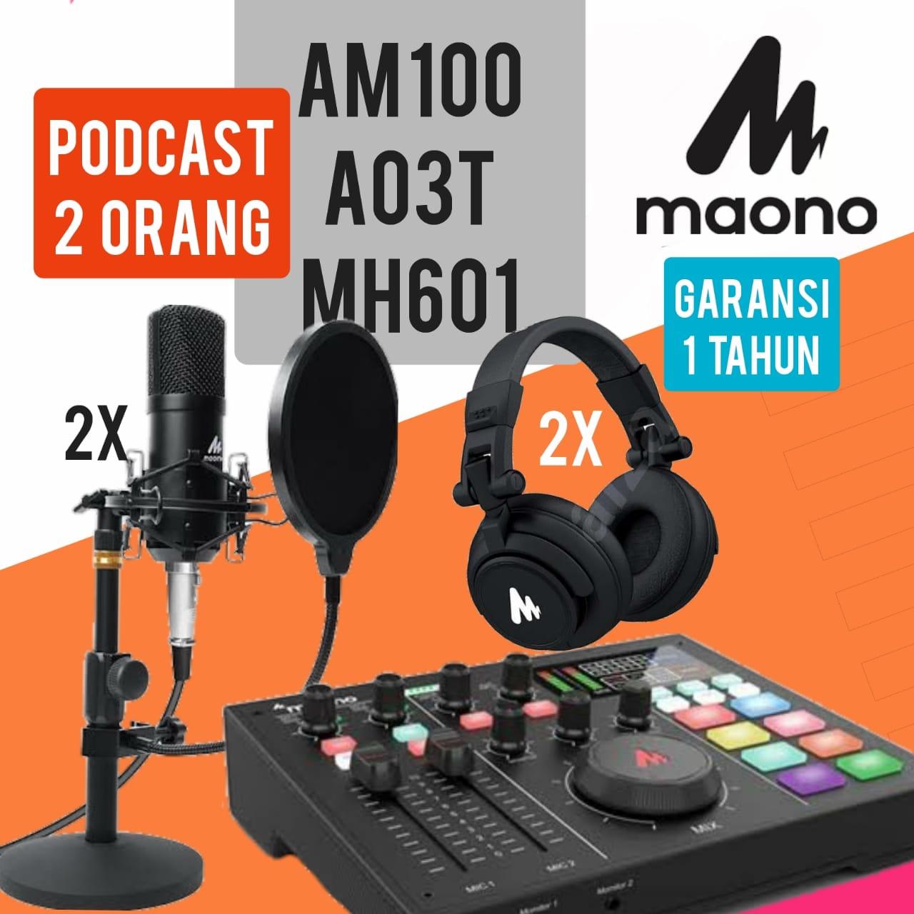 PAKET BUNDLE PODCAST 2 ORANG MAONO AM100, MH601 DAN A03T
