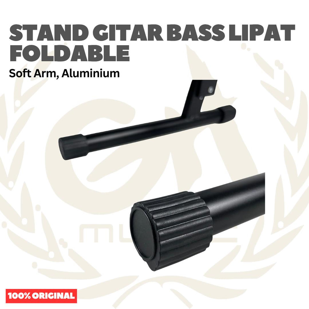 Stand Gitar Bass Lipat Foldable Soft Arm, Aluminium - GS-12 / INU27