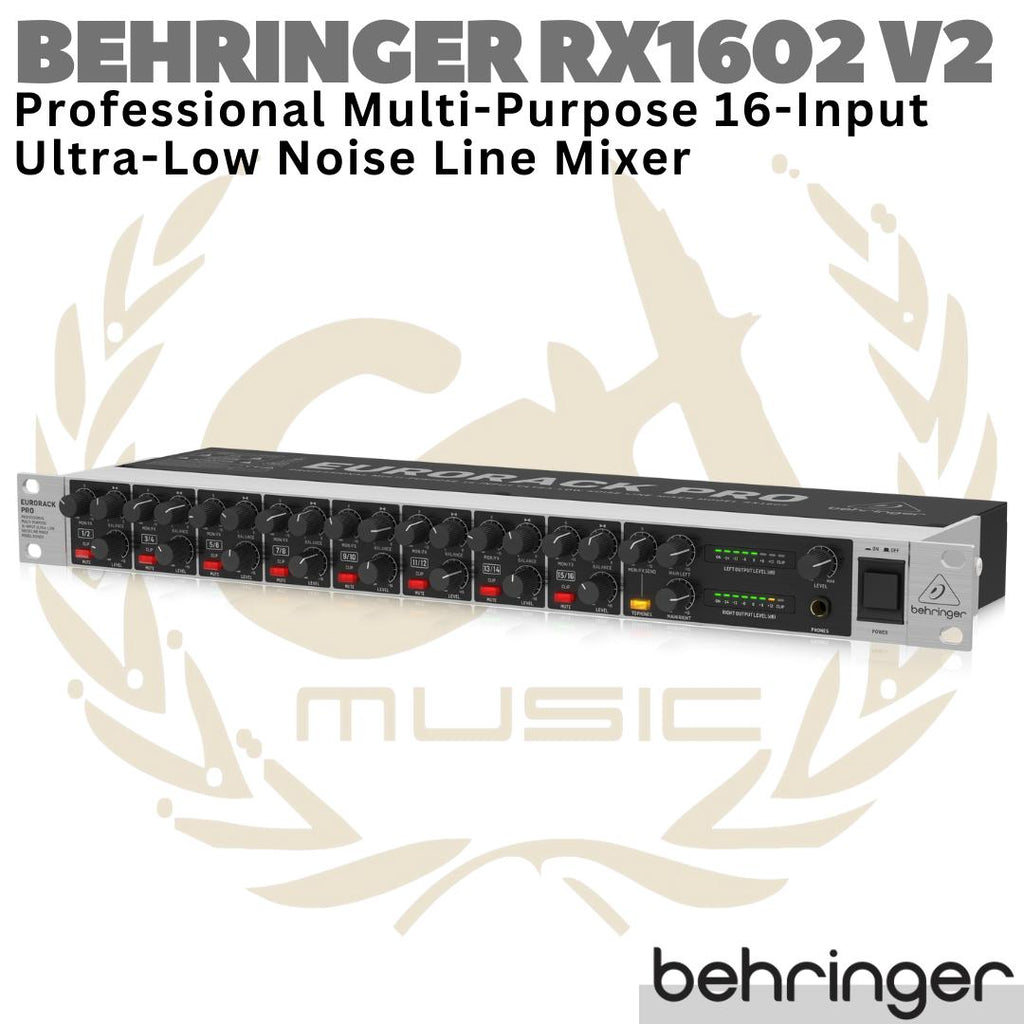 BEHRINGER EURORACK PRO RX1602 V2 16 Input Ultra Low Noise Line Mixer