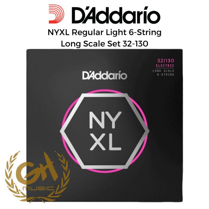 D'Addario NYXL32130 Regular Light 6-String Long Scale Set 32-130 | Senar Bass Elektrik Daddario NYXL Asli Original