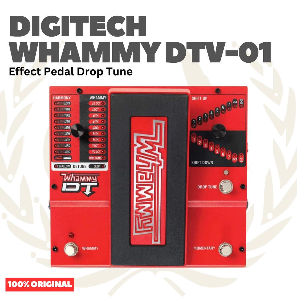 DIGITECH WHAMMY DTV-01 Classic Pitch Shifting Pedal With Drop & Raised Tuning Effect Pedal for Bass Guitar - Efek Pedal Gitar Bass