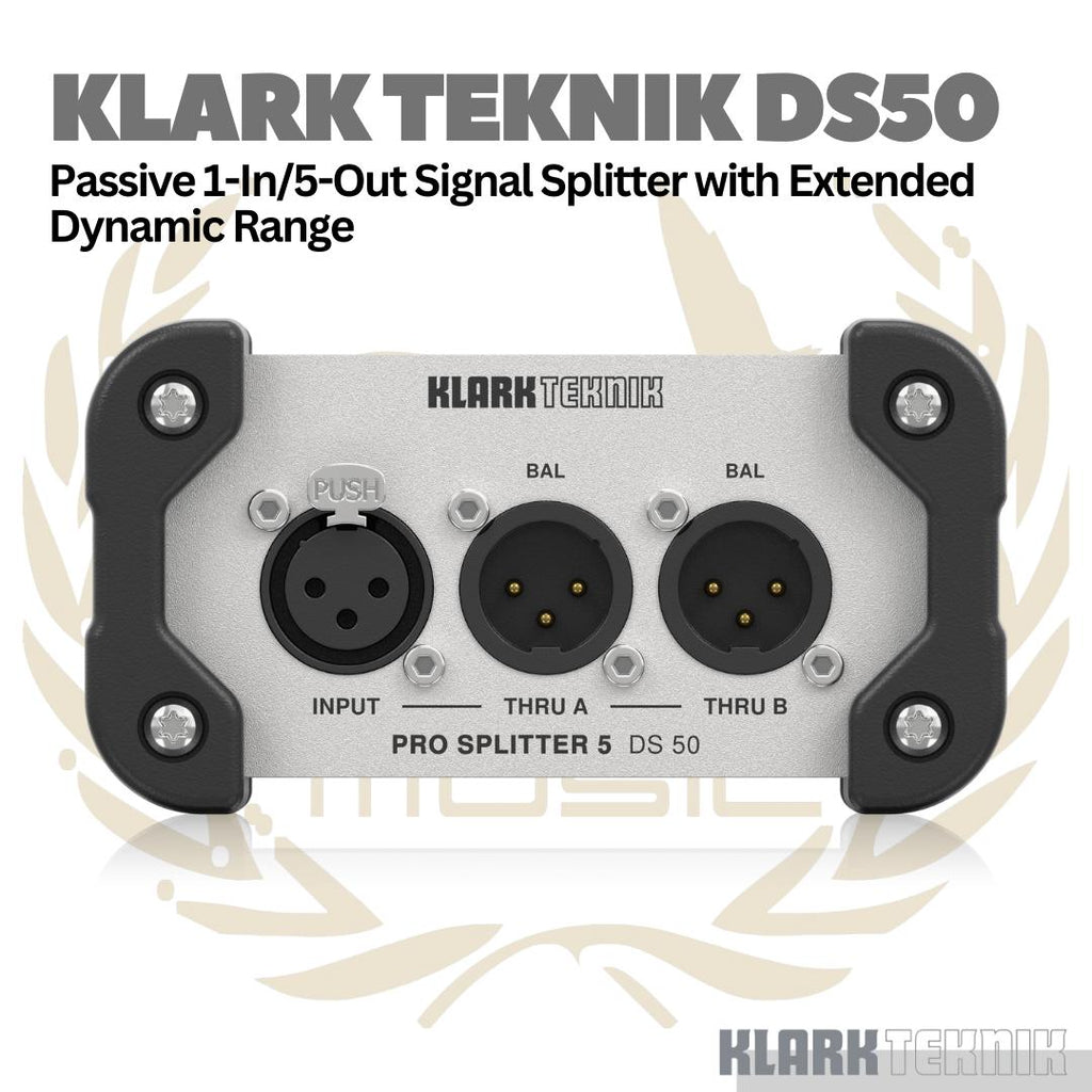Klark Teknik DS 50 Assive 1-In/2-Out Signal Splitter With Extended Dynamic Range
