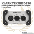 Klark Teknik DS 50 Assive 1-In/2-Out Signal Splitter With Extended Dynamic Range
