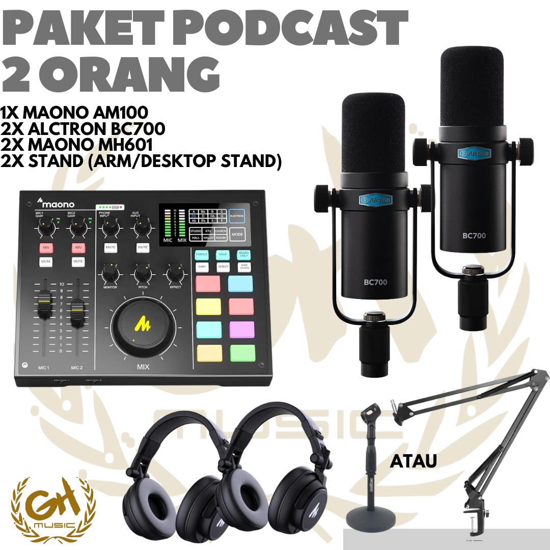 PAKET PODCAST 2 ORANG ALCTRON BC700 + MAONO AM100 + HEADPHONE