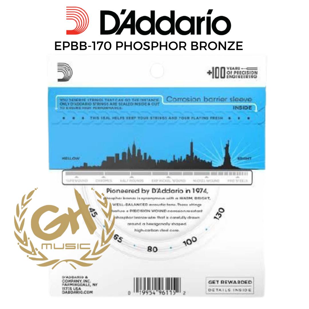 D'Addario EPBB-170 45-100 Long Scale SENAR GITAR BASS AKUSTIK