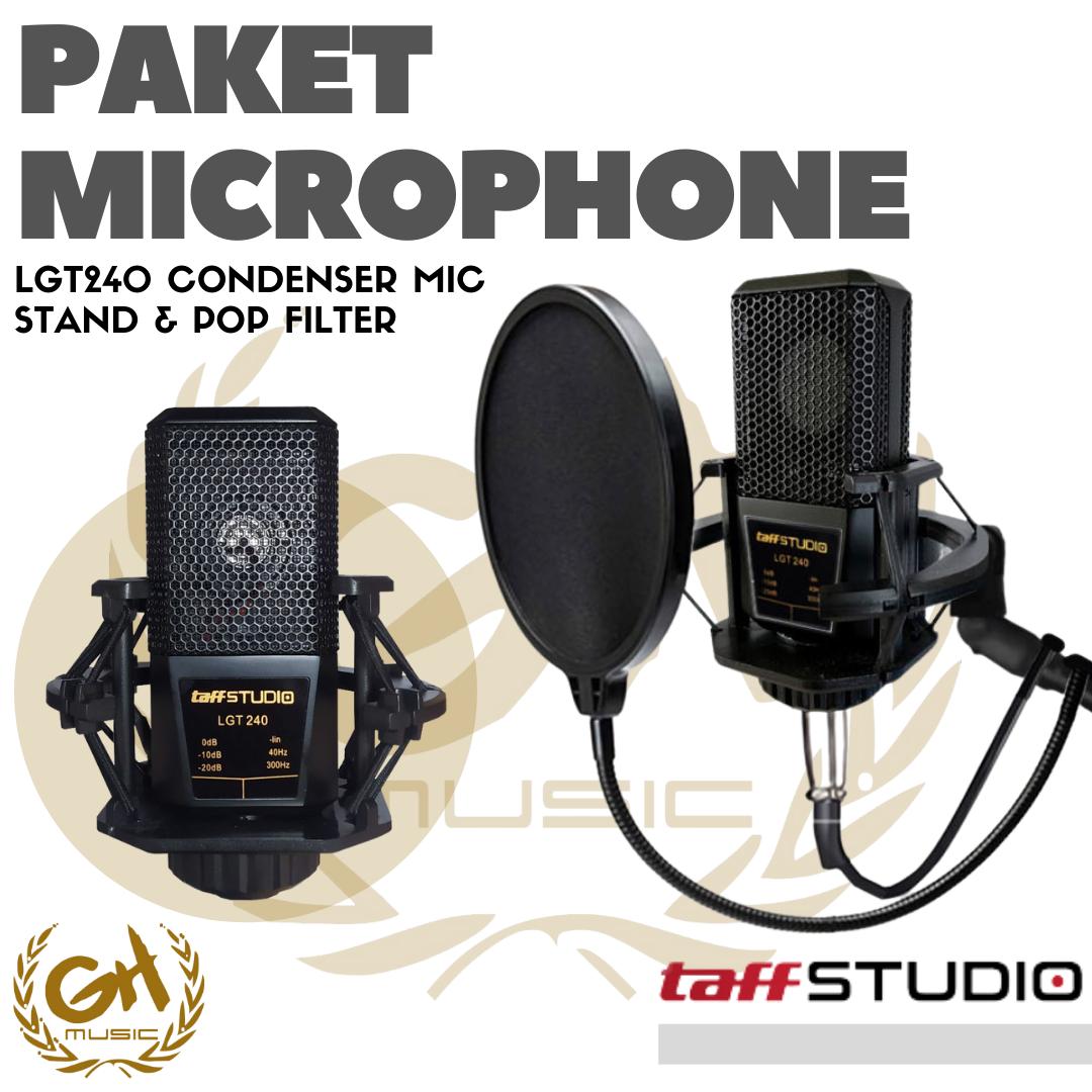 MIC CONDENSER LGT240 PLUS STAND DAN POP FILTER