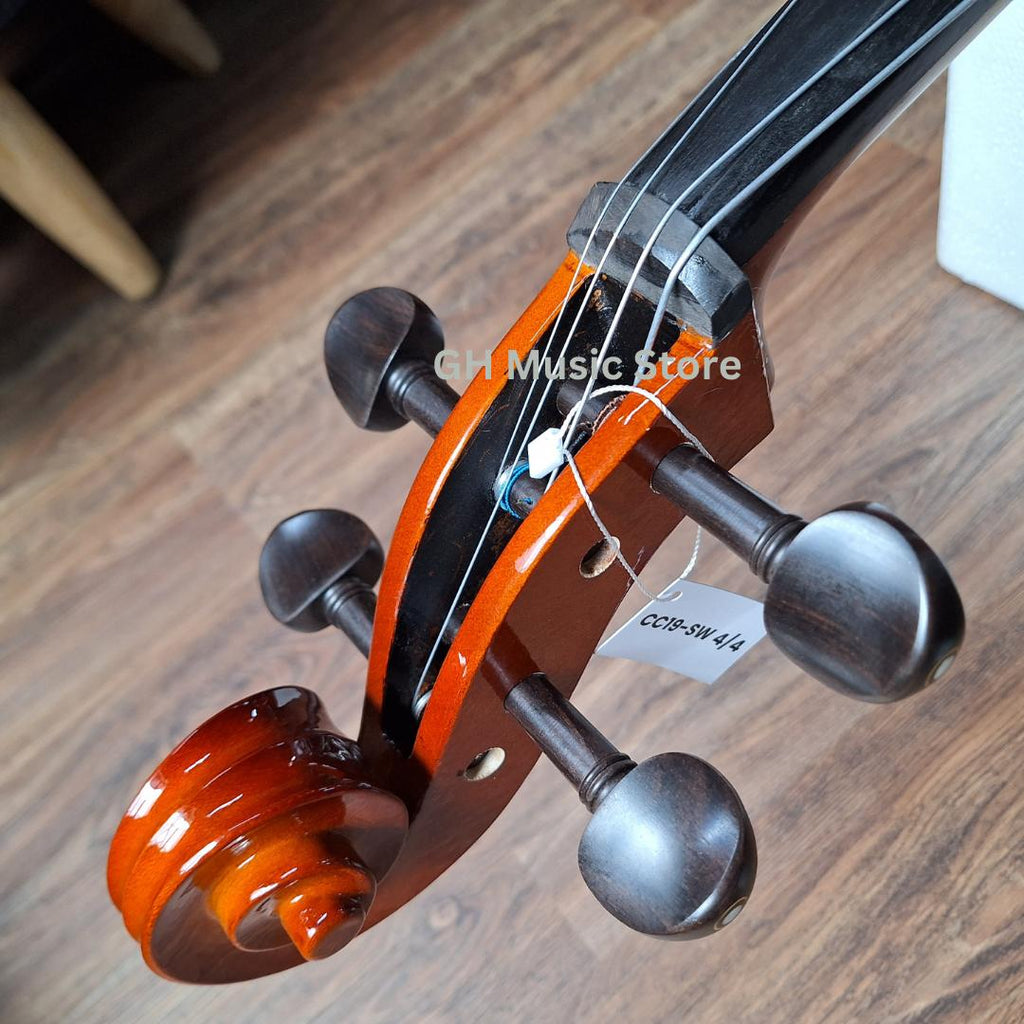 Cavaliers CC19-SW Cello Solid Wood Outfit | 4/4 3/4 1/2 Size