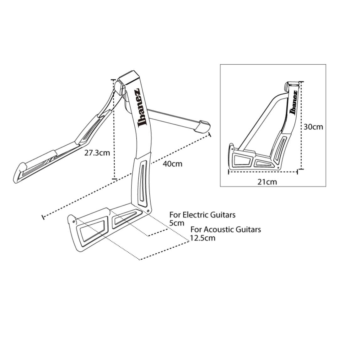Ibanez ST101 Portable Guitar Stand - Stand Gitar Lantai