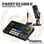 PAKET MAONO E2 GEN 2 - Maono Ame2 Gen II - 1 MIC - Podcast Streaming Recording