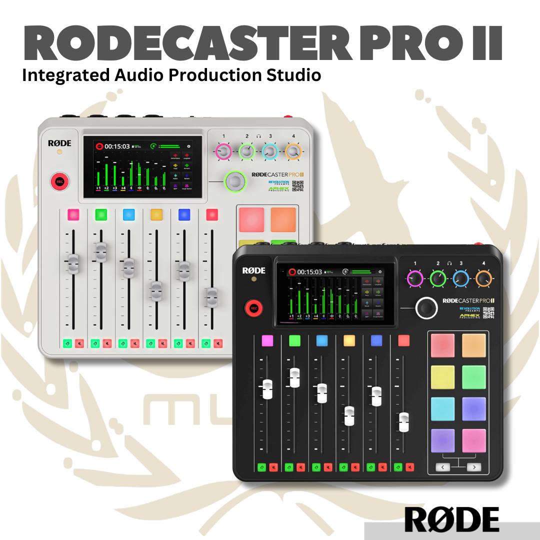 RodeCaster Pro II Integrated Audio Production Studio - Soundcard Mixer Livestreaming Rode Caster Pro II