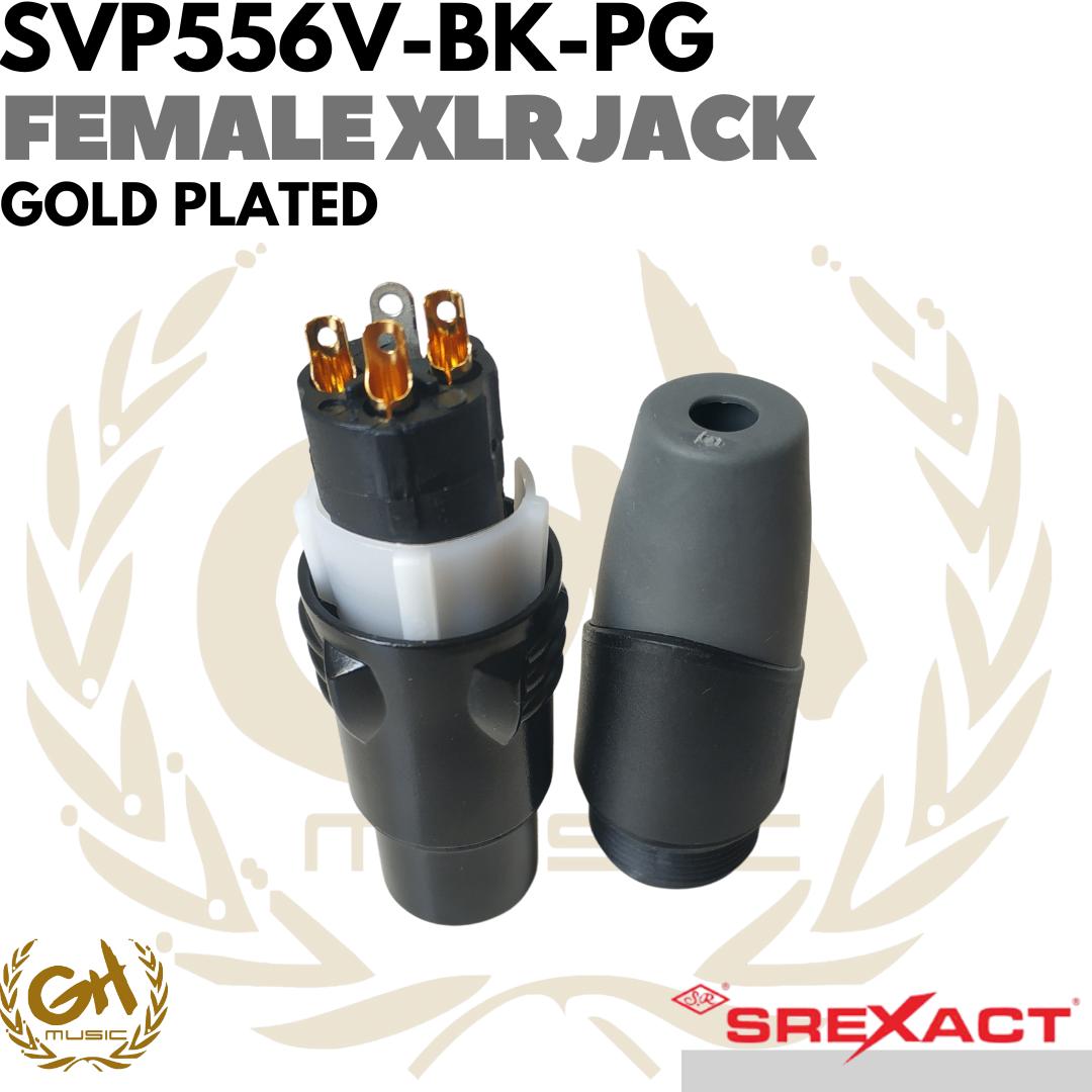 SREXACT Female 3 Pin XLR Jack Gold Plated - Jack Mic Premium Canon