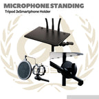 Microphone Standing Holder Tripod 3xSmartphone Holder - NB-04P