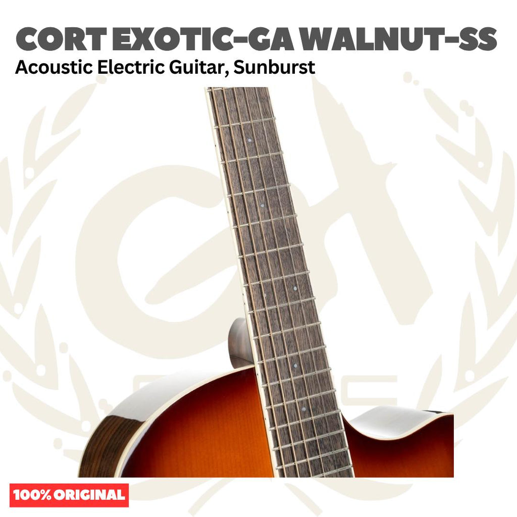 Cort Exotic-GA Walnut Sunburst Acoustic Electric Guitar