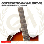 Cort Exotic-GA Walnut Sunburst Acoustic Electric Guitar