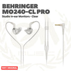 Behringer MO240-CL Pro Studio In-ear Monitors Clear - IEM Earphone M0240-CL