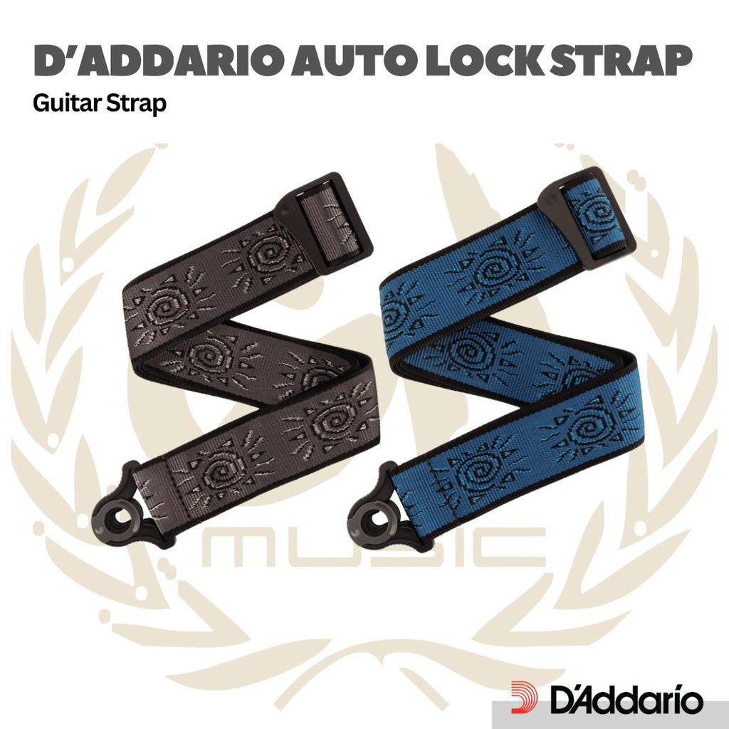 D'addario Auto Lock Vintage Guitar Strap - Strep Gitar