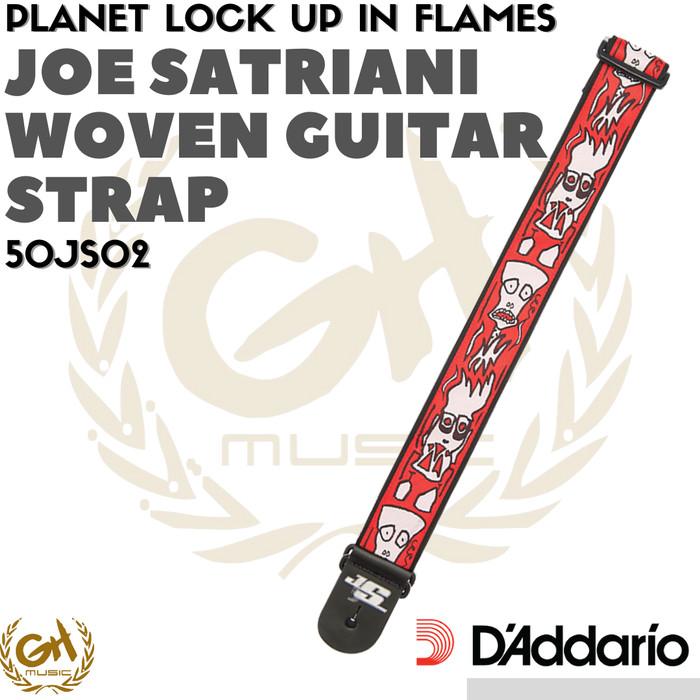 D'ADDARIO X JOE SATRIANI UP IN FLAMES 50PLJS02 PLANET LOCK WOVEN STRAP