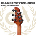 Ibanez TCY12E-OPN Acoustic Guitar with Preamp, Open Pore Natural - Gitar Akustik dengan Pre-amp TCY12EOPN TCY12E OPN Original
