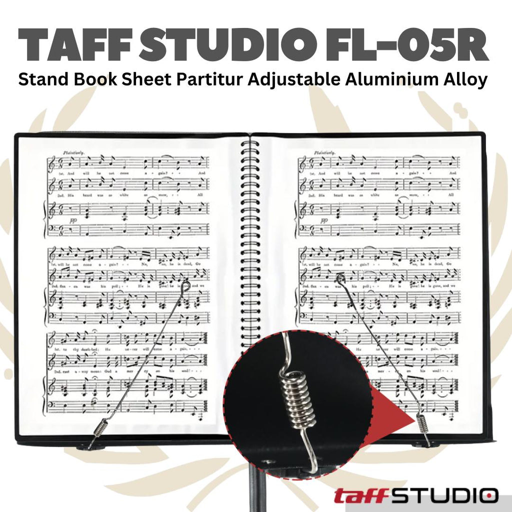 FL-05R Stand Teks Lagu Partitur Sheet Musik 180 Derajat Adjustable FL-05R - Stand Book FL05R Stand Lipat FL 05R