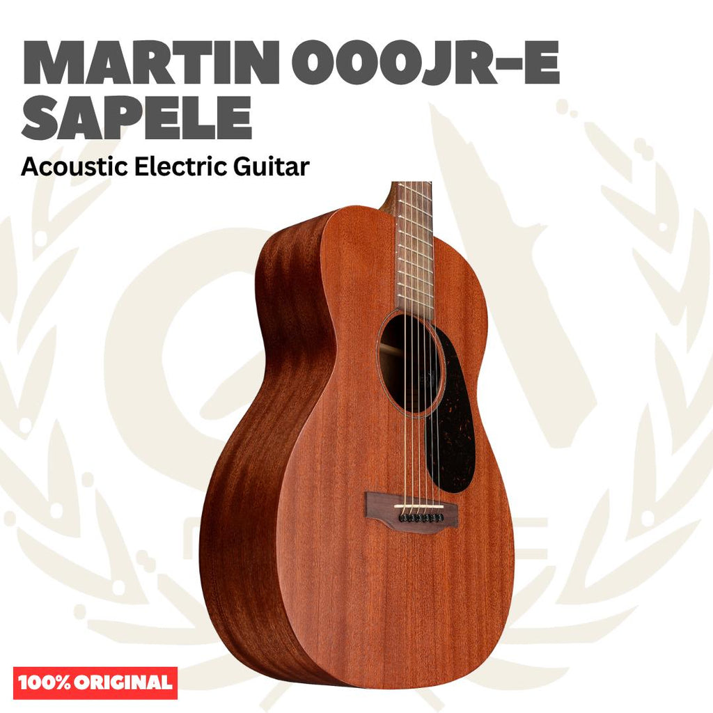 Martin 000JR-E Sapele Acoustic Electric Guitar w/Bag - Gitar Akustik Elektrik 000 Jr E