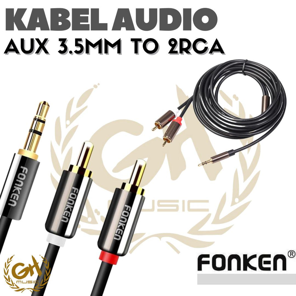 KABEL FONKEN AUDIO 3,5MM TO 2RCA
