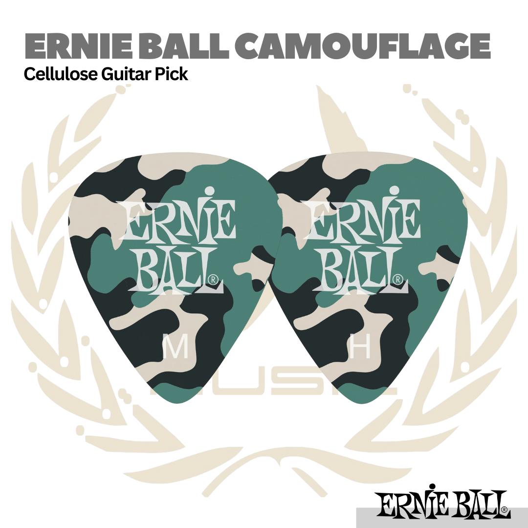 Ernie Ball Camouflage Cellulose Guitar Picks, 12-Pack - Pik Gitar Bass