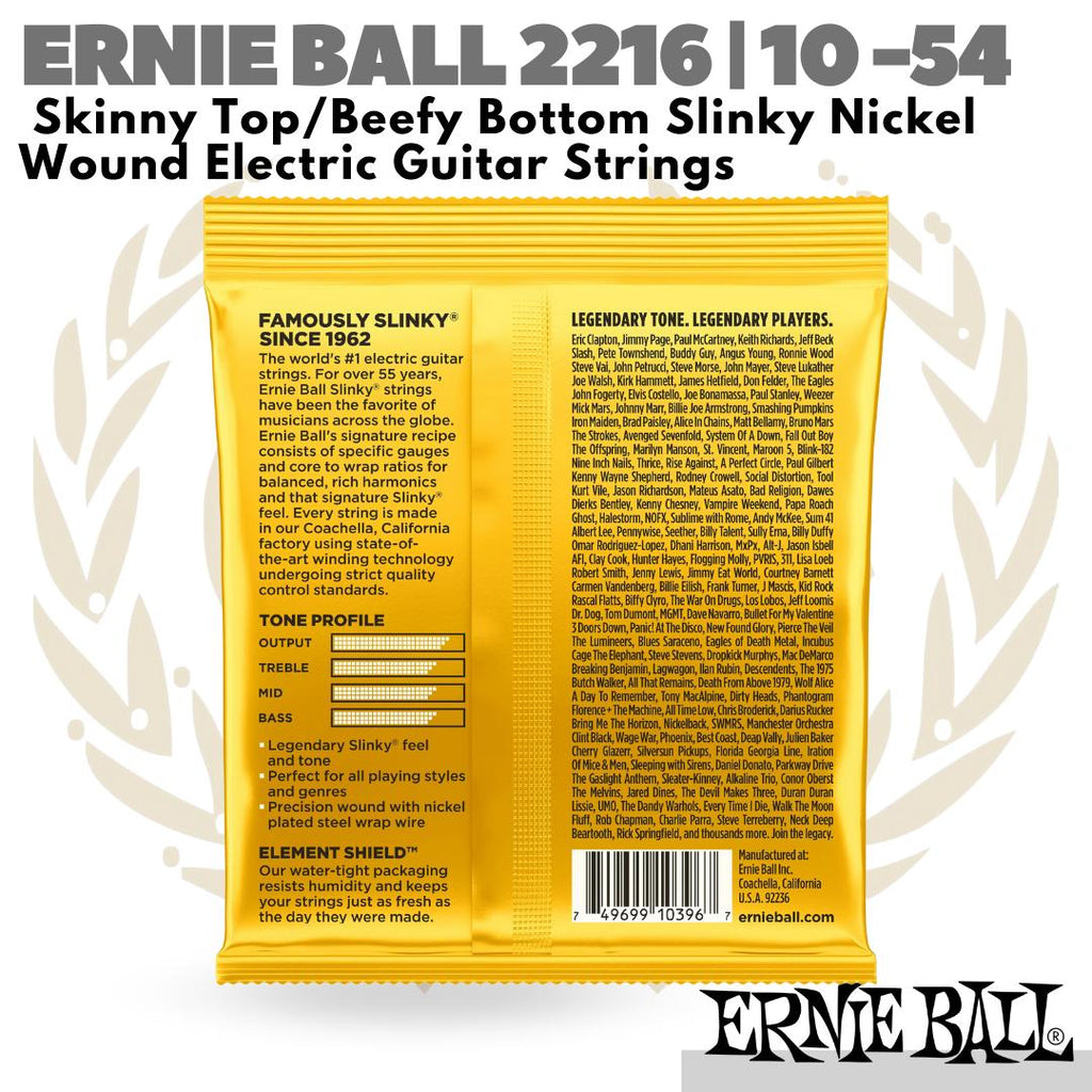 ERNIE BALL 2216 Skinny Top / Beefy Bottom Slinky | Senar Gitar 10 54