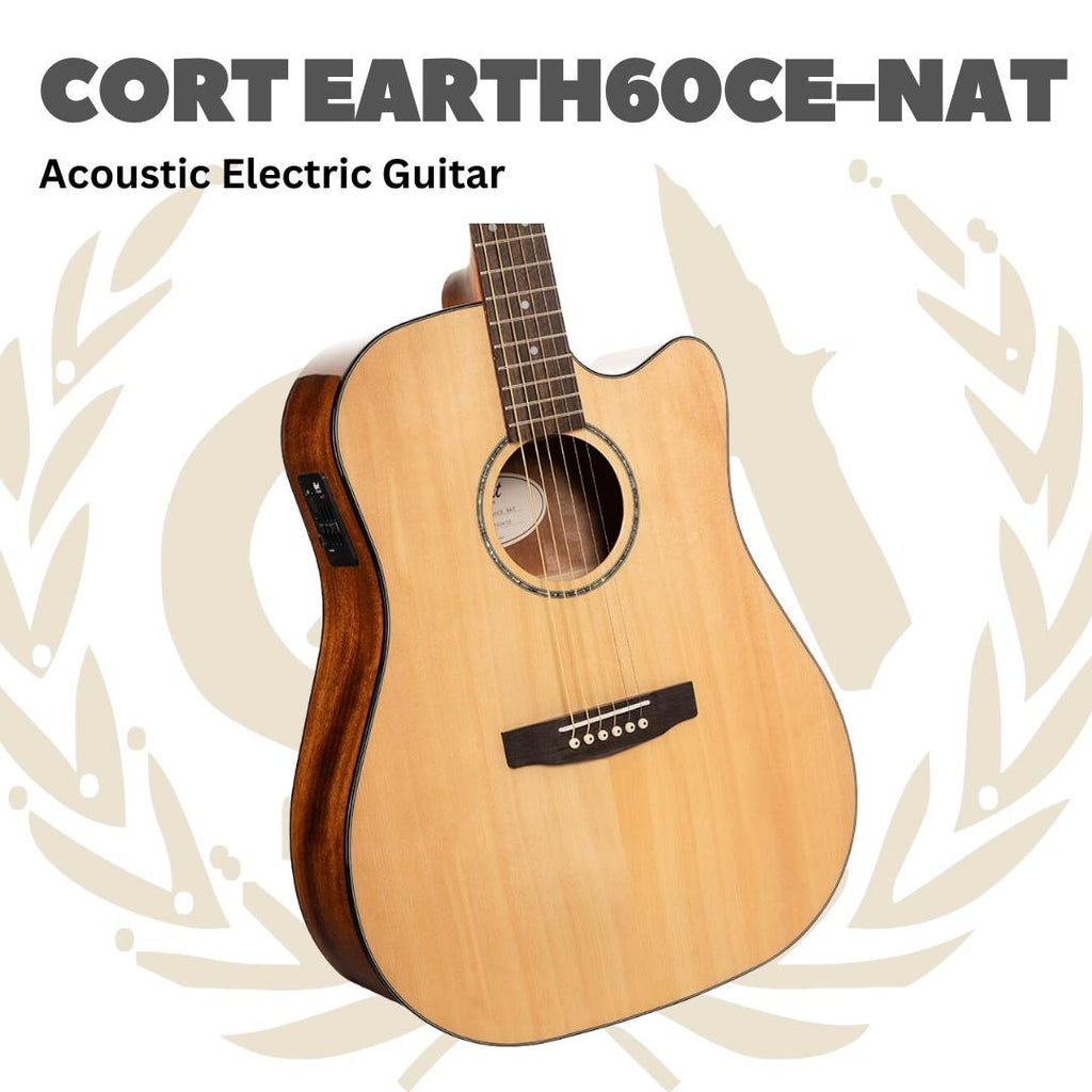 CORT Earth60CE Acoustic Electric Guitar | Gitar Akustik Elektrik